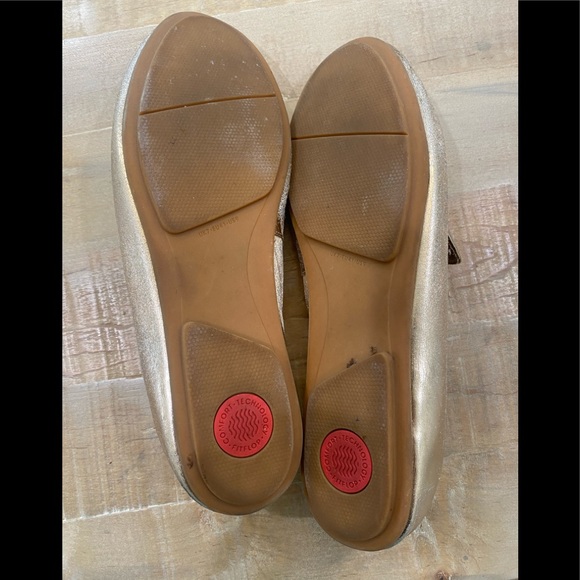 FitFlop Lena Metallic gold loader slide on shoes - Picture 13 of 15